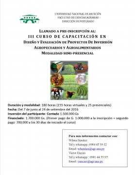 III Curso Proyectos de Inversion